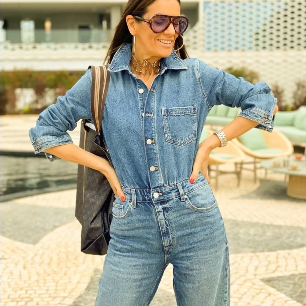 Zara denim jumpsuit